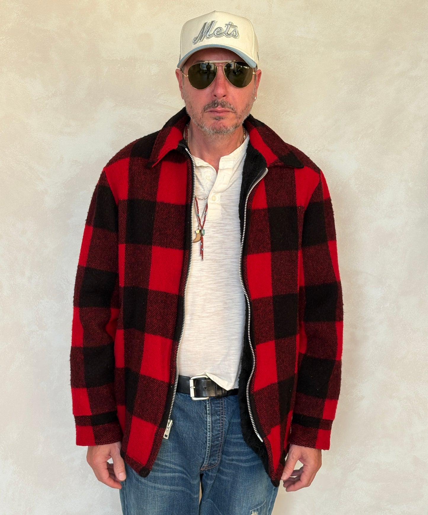 Large. Vintage Woolrich buffalo paid wool jacket