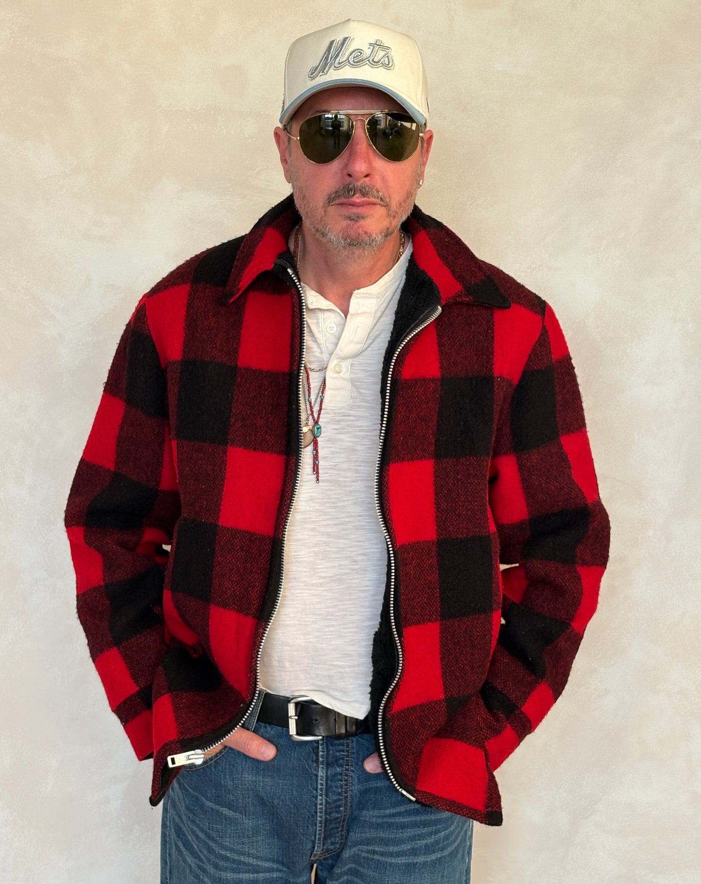 Large. Vintage Woolrich buffalo paid wool jacket
