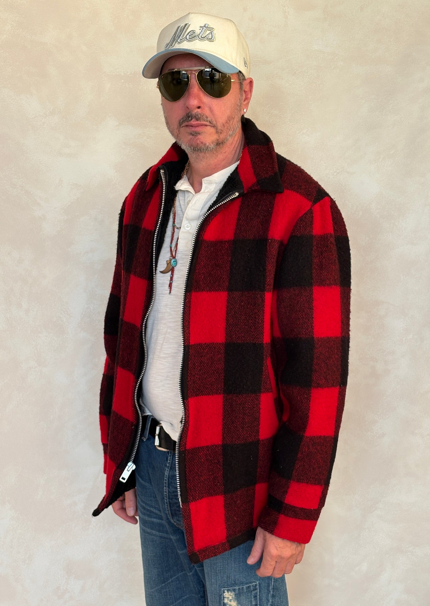 Large. Vintage Woolrich buffalo paid wool jacket