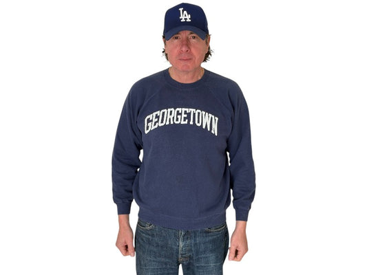 Size L Crew Neck Georgetown Made in USA By Hanes