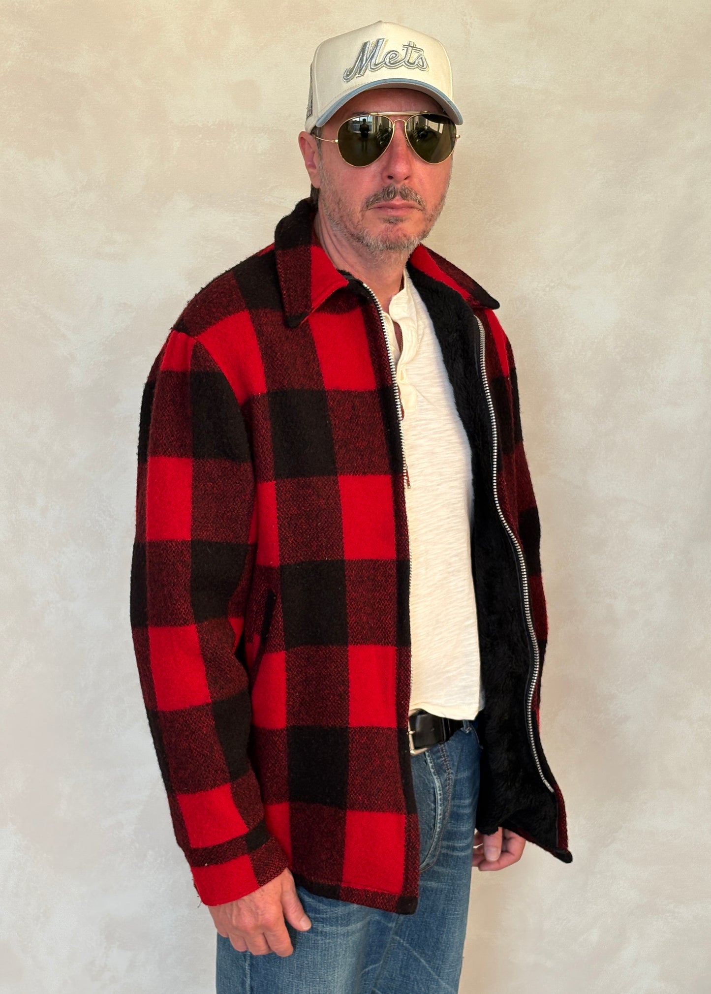 Large. Vintage Woolrich buffalo paid wool jacket