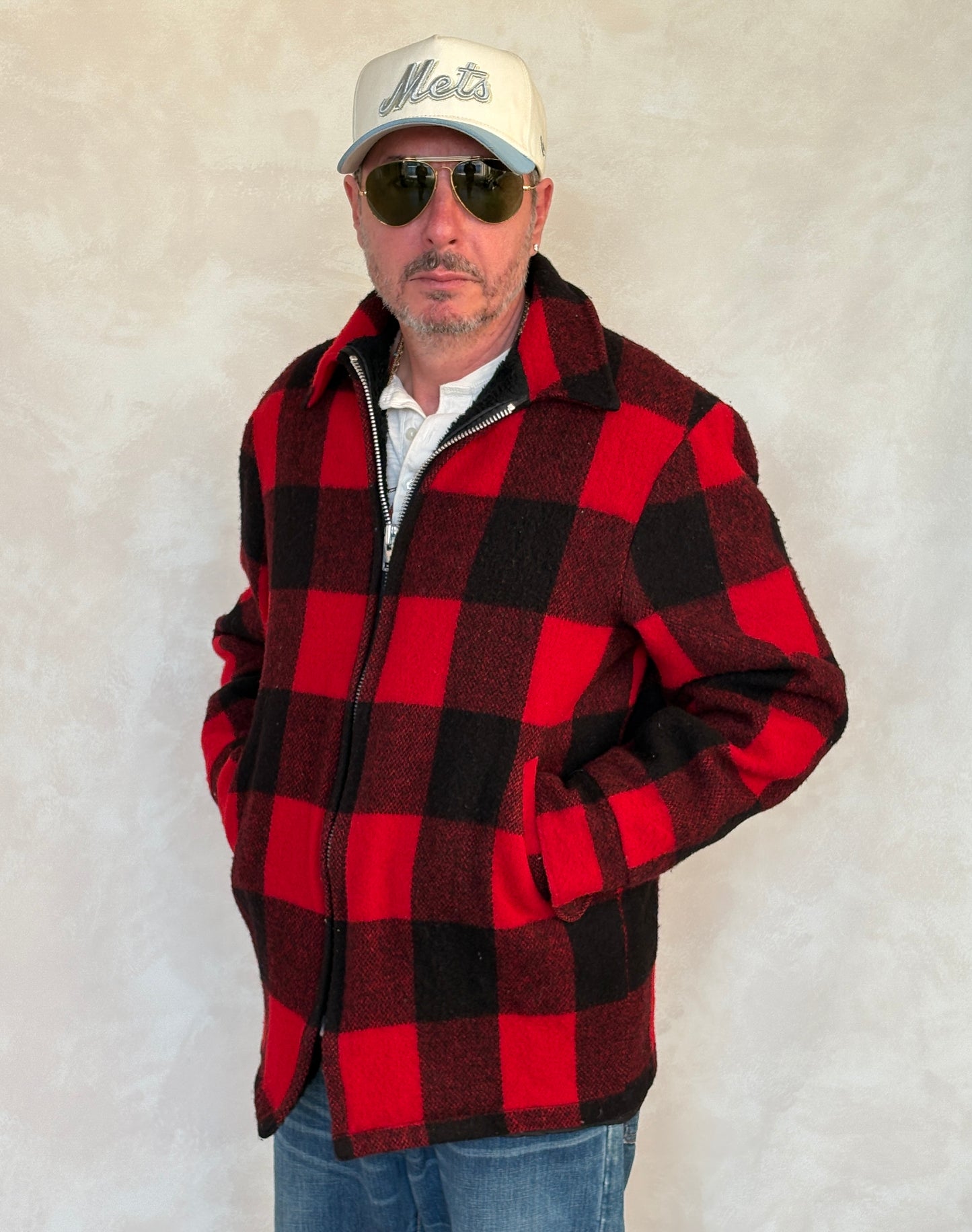 Large. Vintage Woolrich buffalo paid wool jacket
