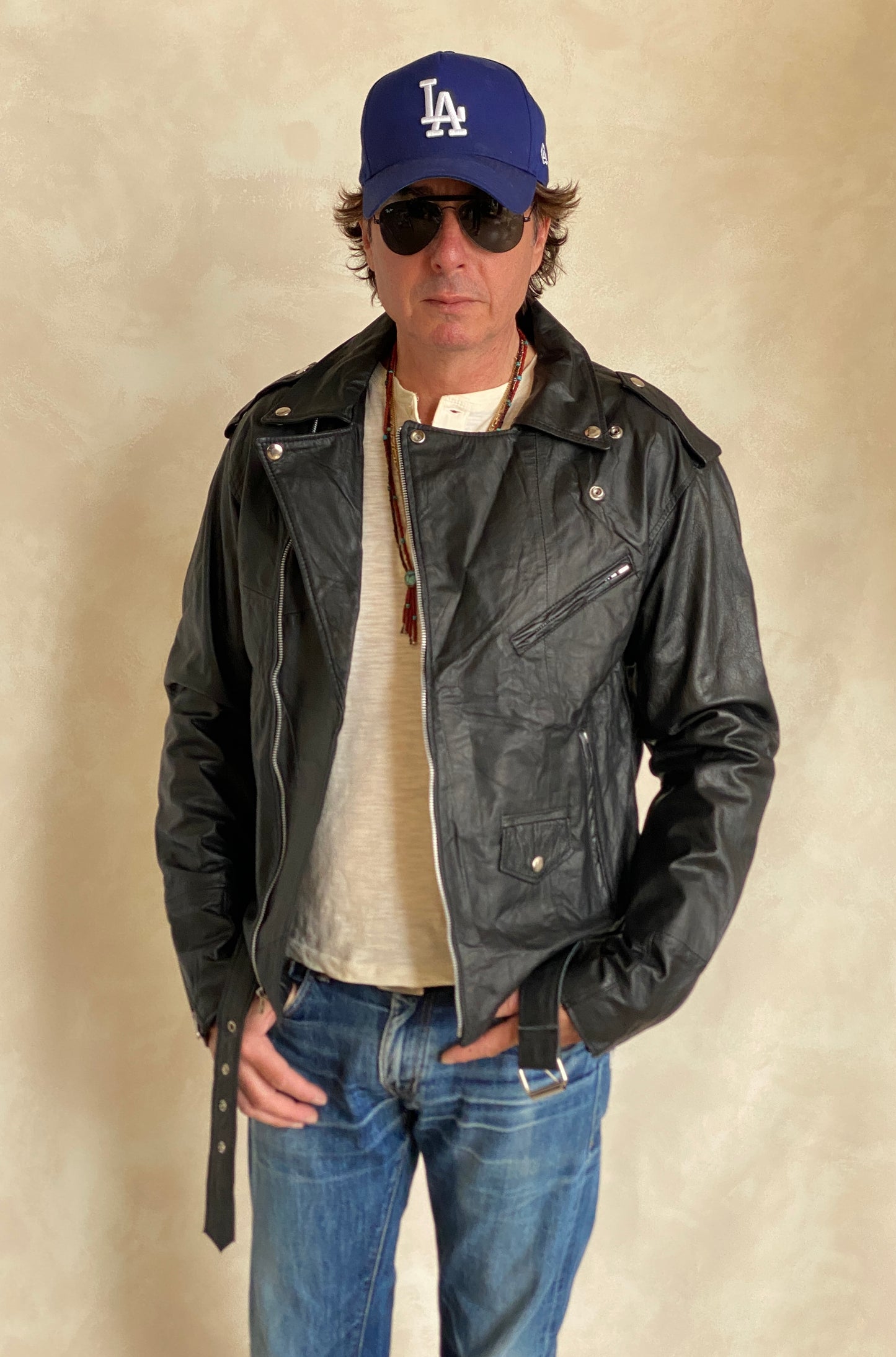 Medium Recycled Leather Motorcycle Jacket | Eco-Friendly Biker Gear