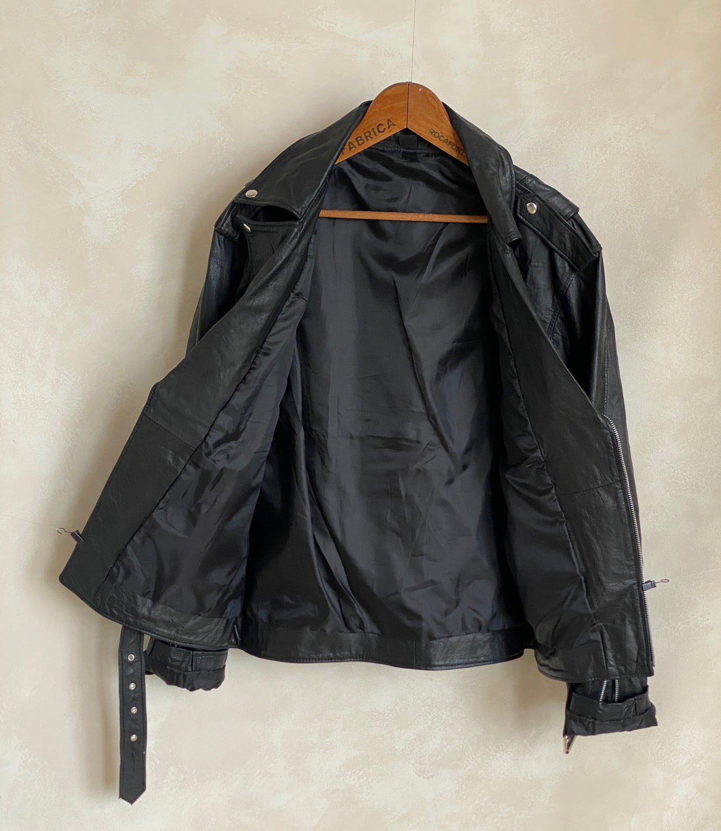 Medium Recycled Leather Motorcycle Jacket | Eco-Friendly Biker Gear