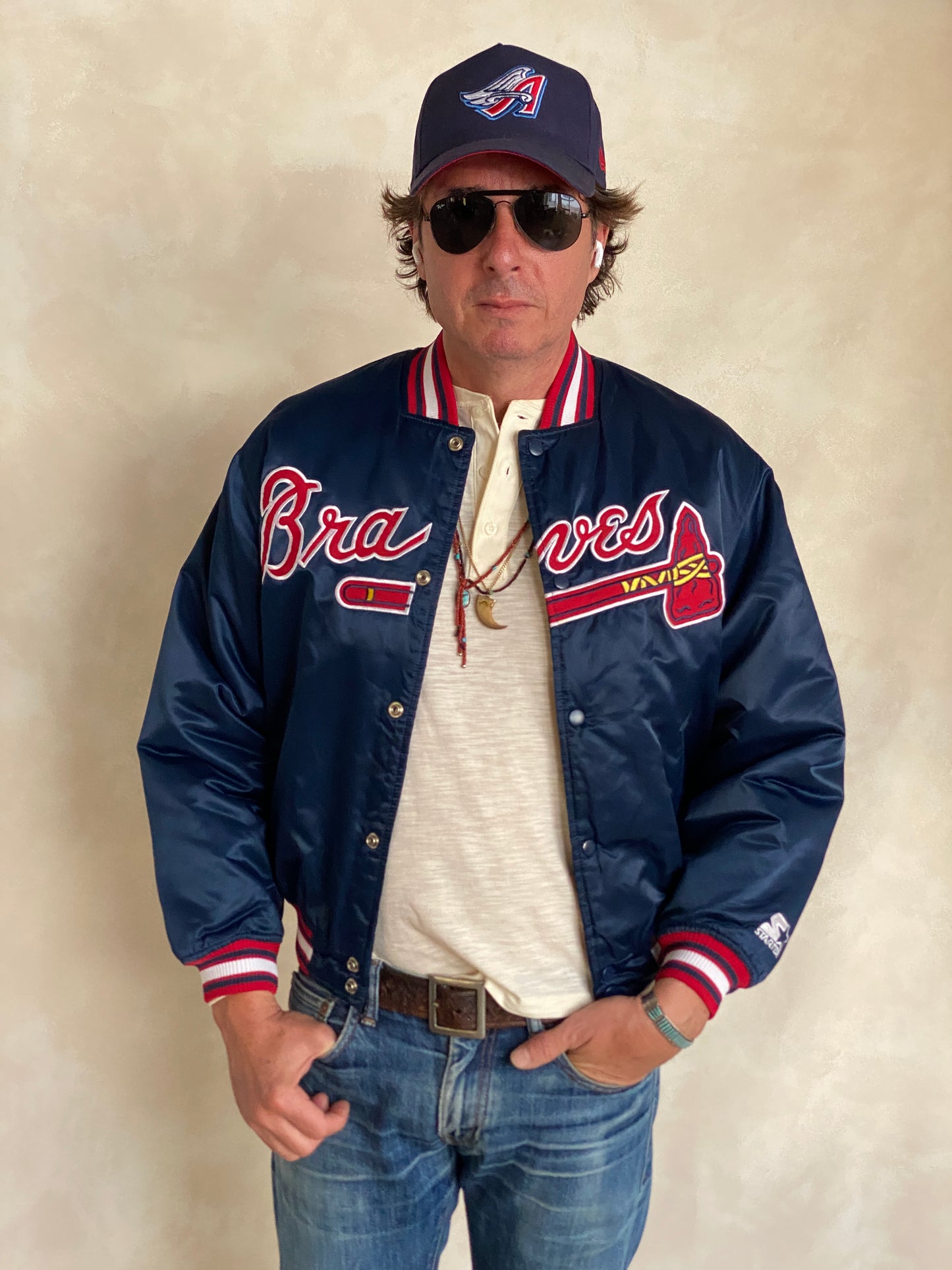 Size Large Youth 90s Vintage Braves Starter Jacket | Retro Athletic Style