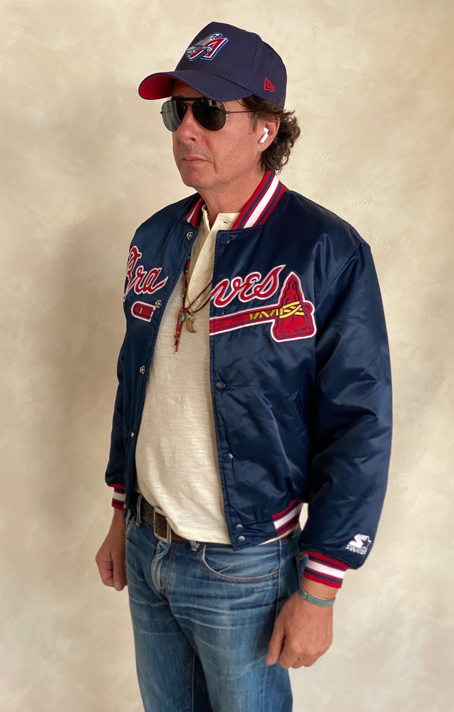 Size Large Youth 90s Vintage Braves Starter Jacket | Retro Athletic Style