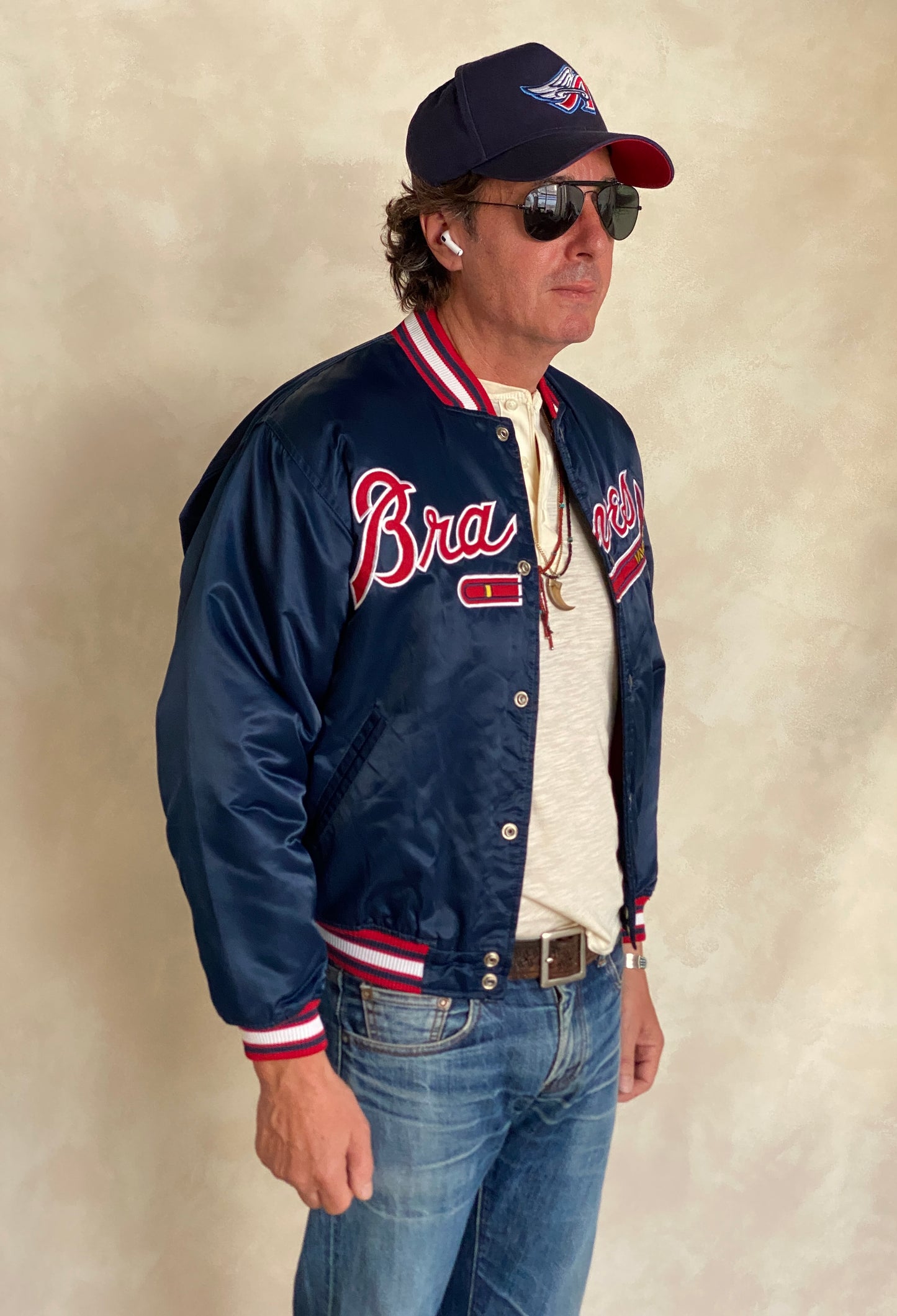 Size Large Youth 90s Vintage Braves Starter Jacket | Retro Athletic Style