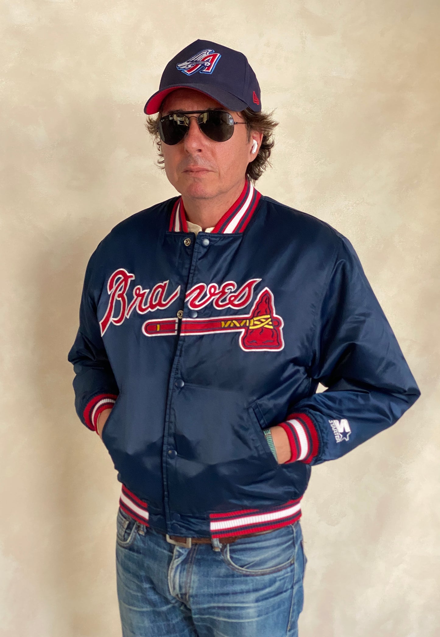 Size Large Youth 90s Vintage Braves Starter Jacket | Retro Athletic Style