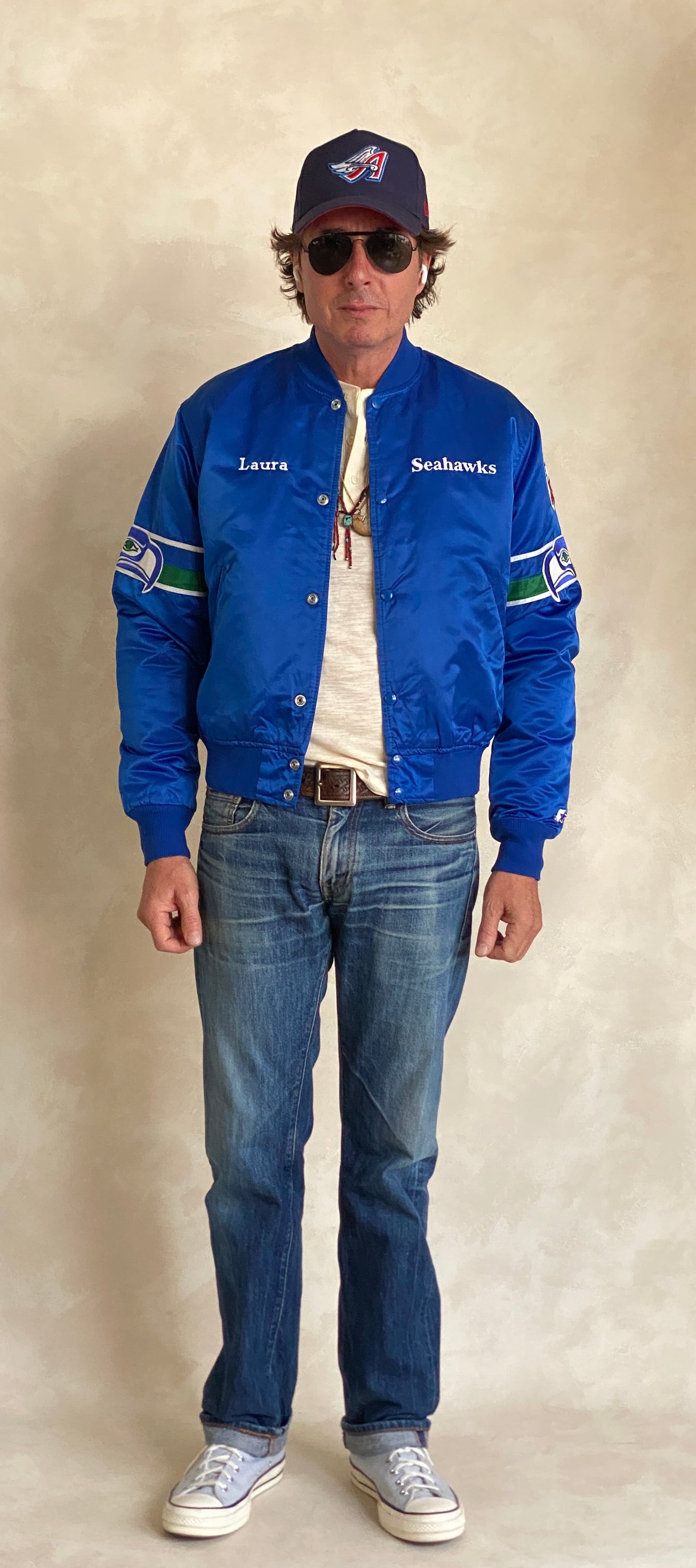 Medium. Vintage 80S Seahawks satin Starter jacket made in USA