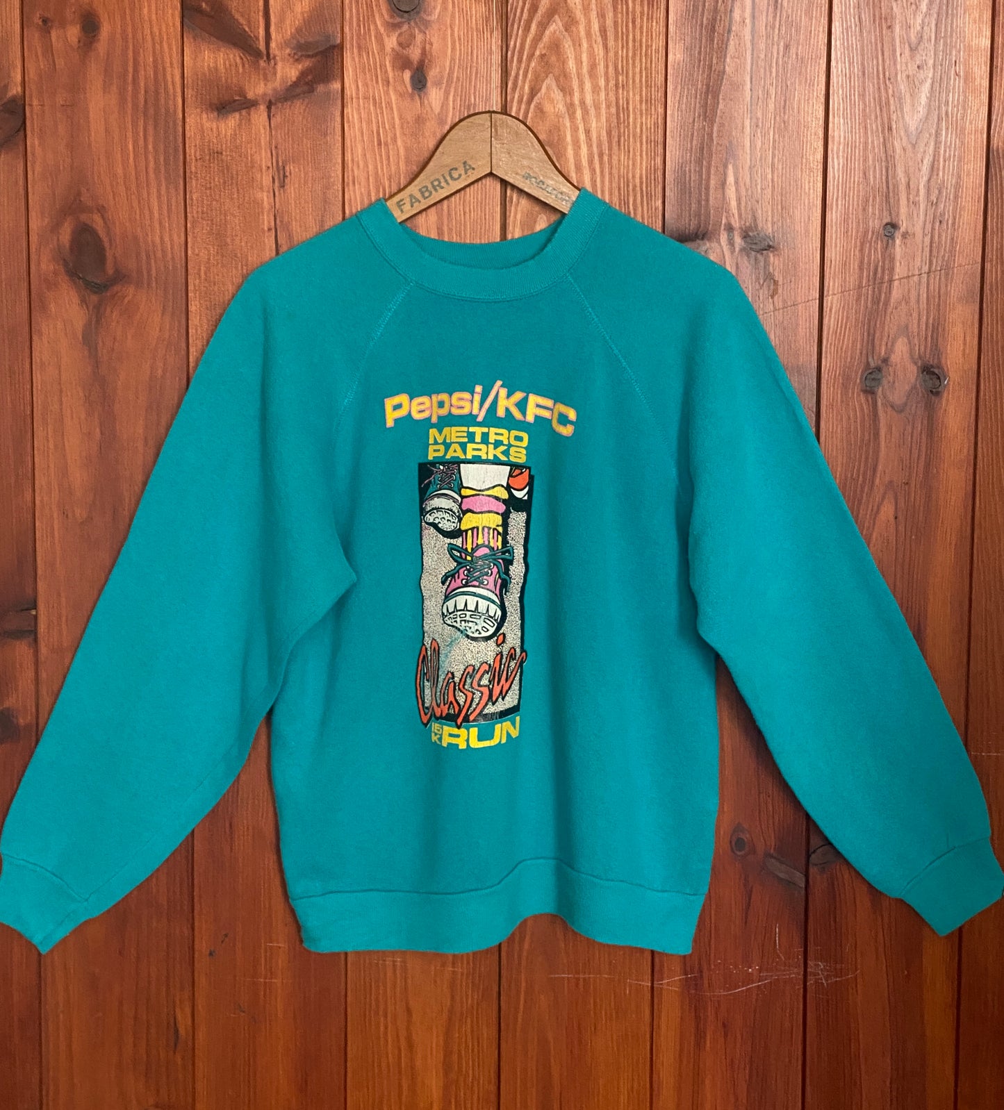 Size S. 80s pepsi kfc metro parks vintage sweatshirt