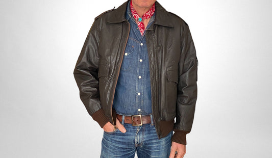 80s Vintage Leather Jacket Size 38US / 48EU: Classic Retro Apparel