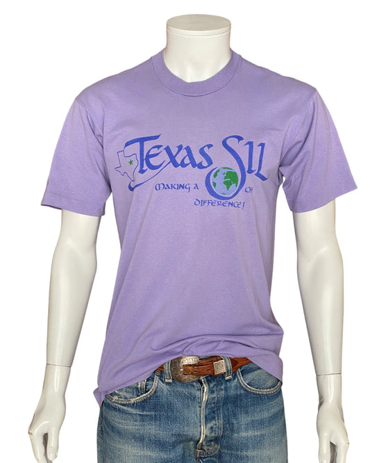 Vintage 80s Texas Sil T-Shirt - Size M | Made in USA | Retro Style