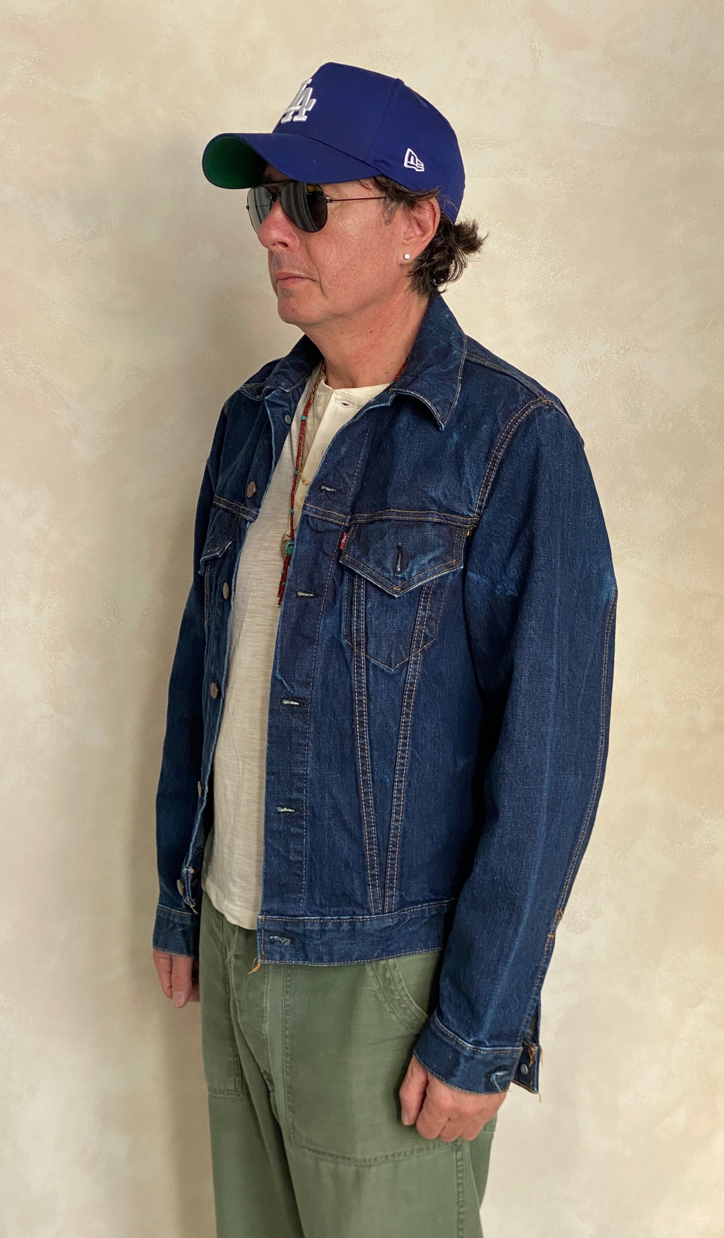 Size 44. Vintage 60s LEVIS Big E trucker Jacket Made in USA.