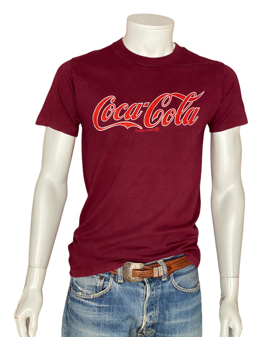 Medium Size Vintage 80s CocaCola T-Shirt, 100% Cotton, Made in USA - Retro Collectible