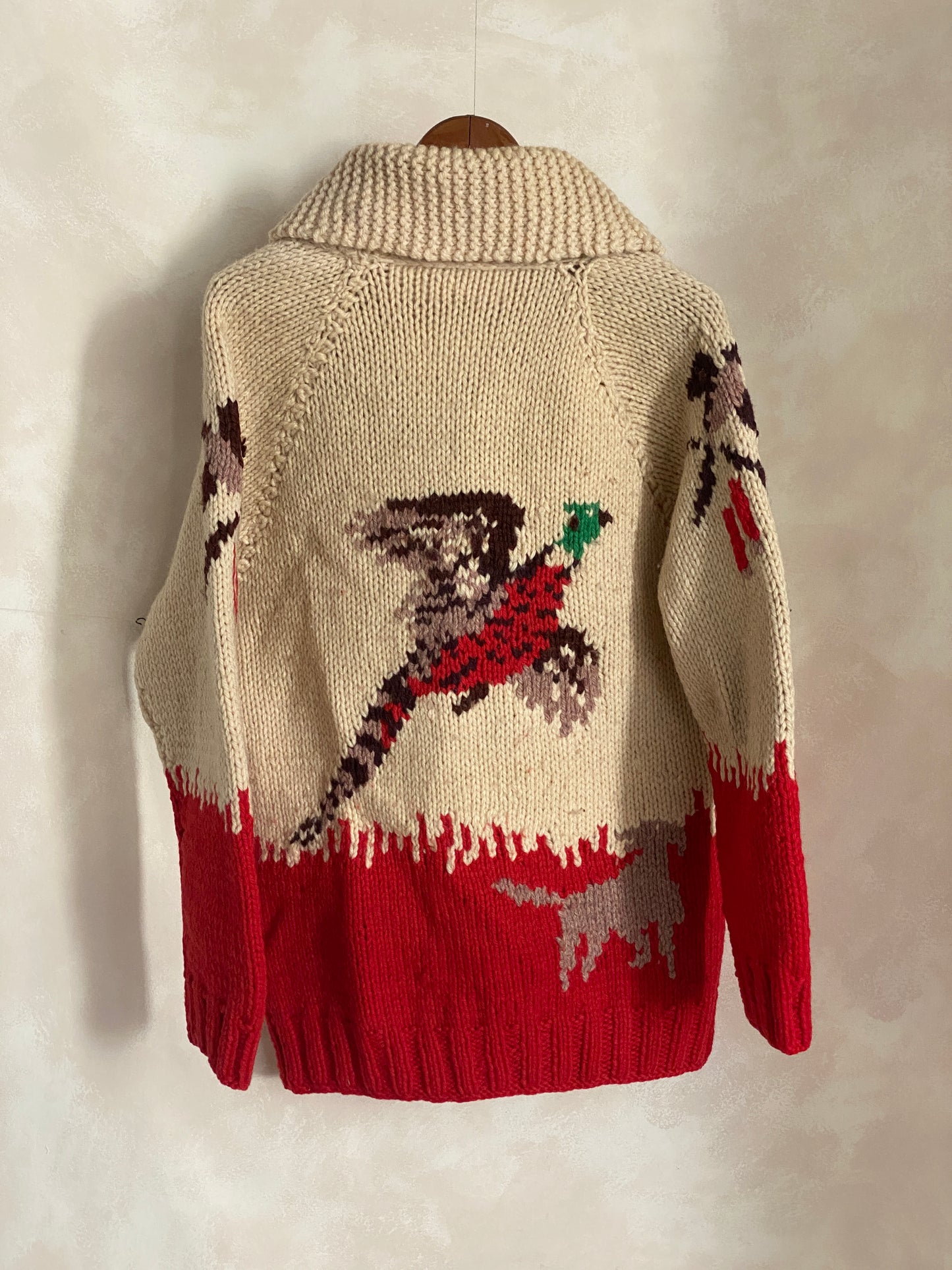 Vintage Hand Knitted 100% Wool Cowichan sweater made in Canada