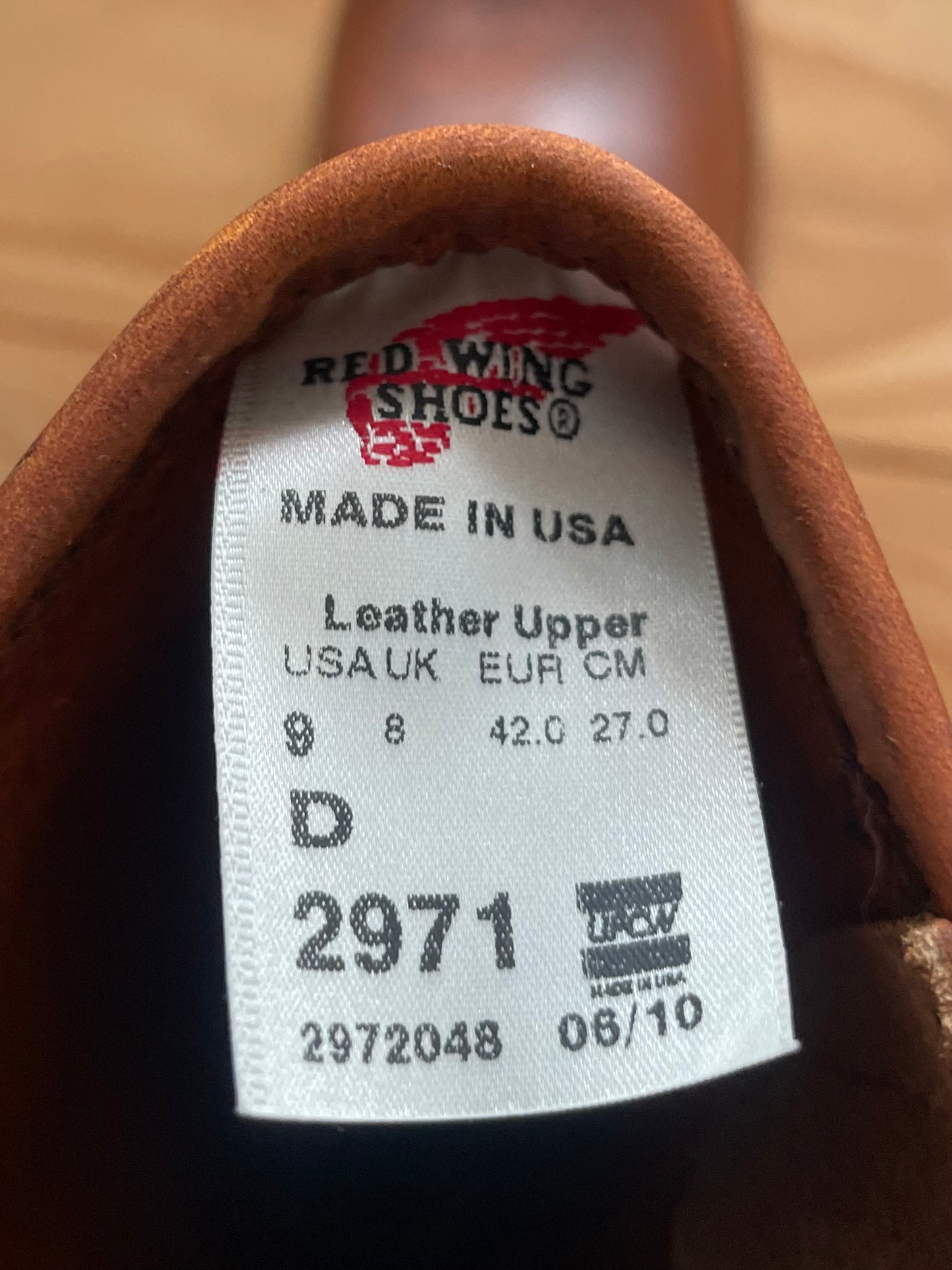 Red Wing 2971 Heritage Engineer Boots, size 9D (42 Euro) - front view. Made in USA. Factory seconds.