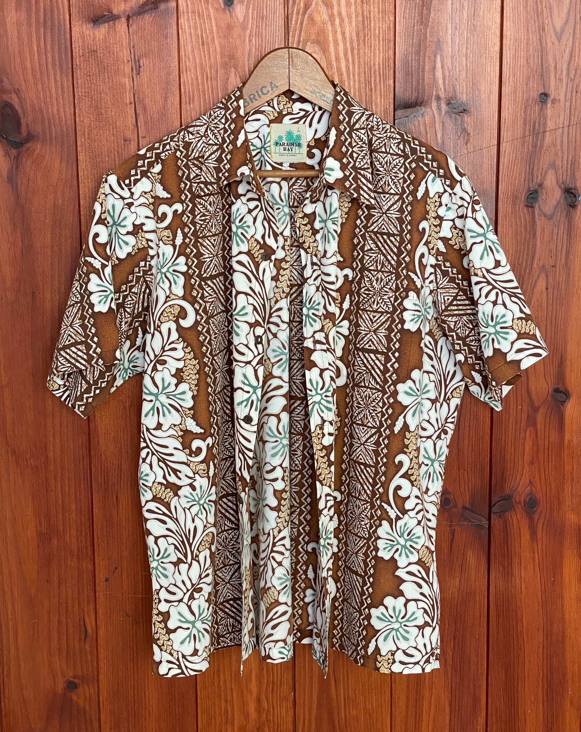 Large vintage 80s Hawaiian thin cotton shirt made in Hawaii - retro island fashion.