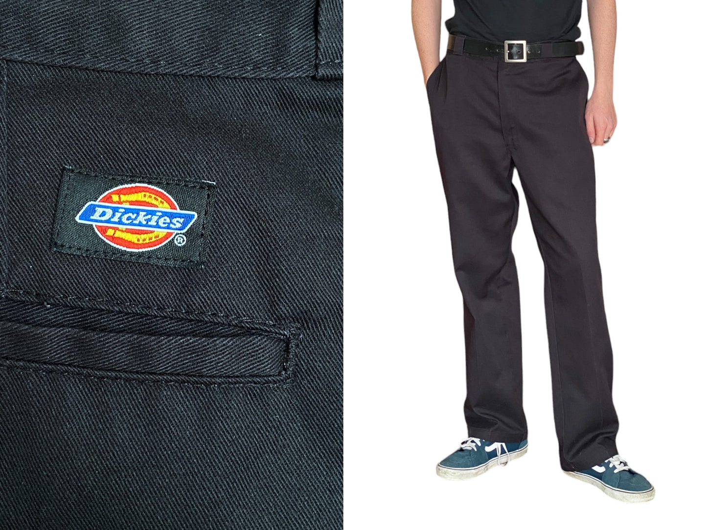 Black Vintage Dickies pants model 874 size 38X32