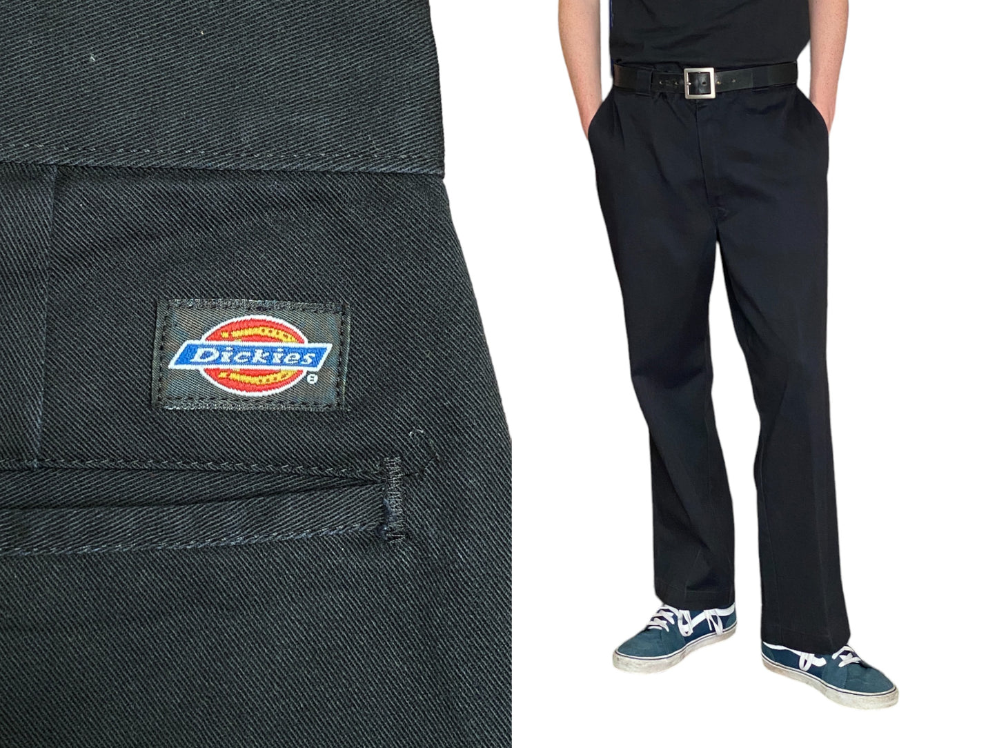 Black Vintage Dickies pants model 874 size 38X30