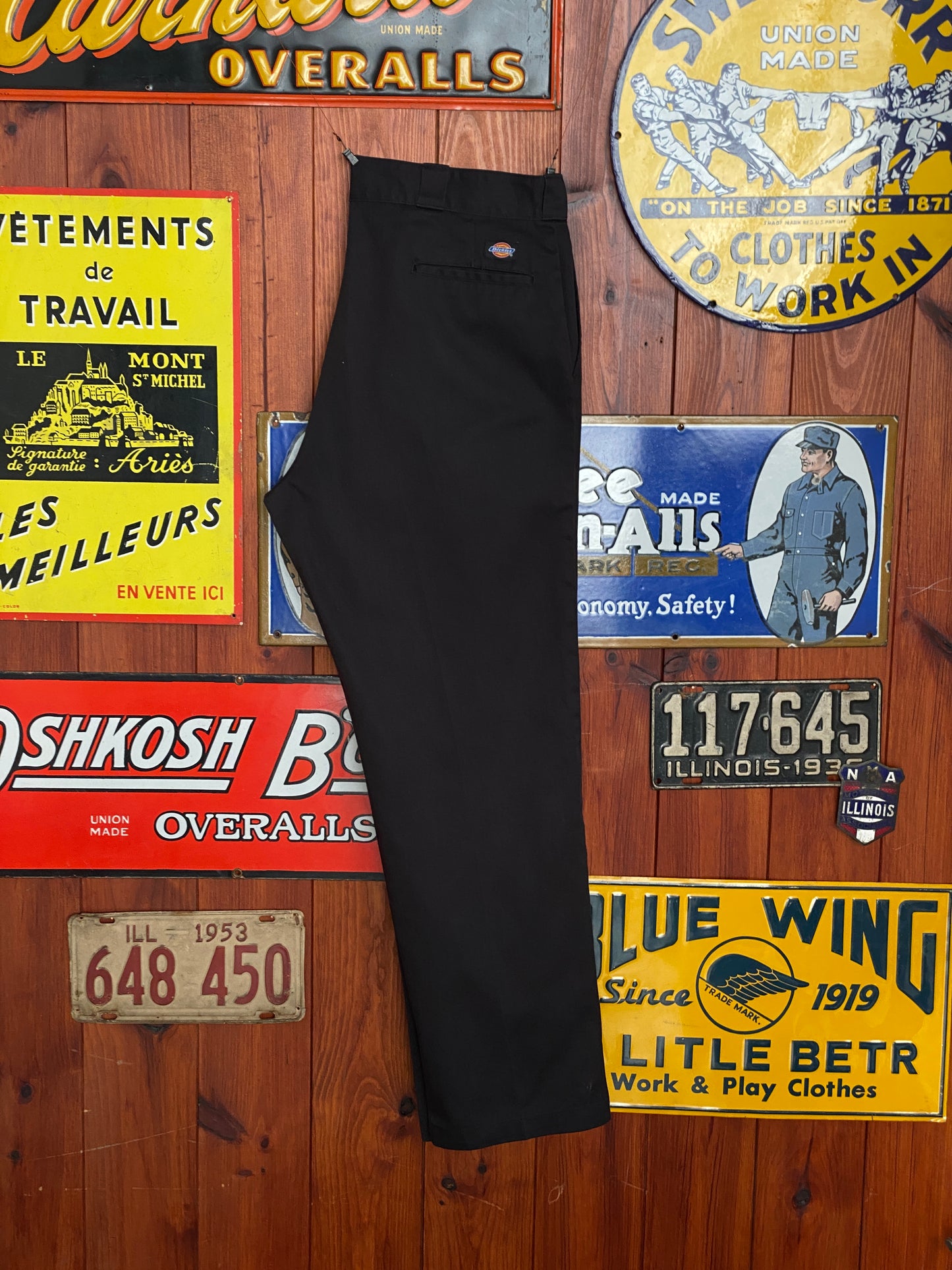 Black Vintage Dickies pants model 874 size 38X32