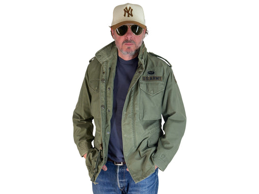 Small Reg. Authentic 82nd Airborne Division US army  M-65 field jacket.  Military