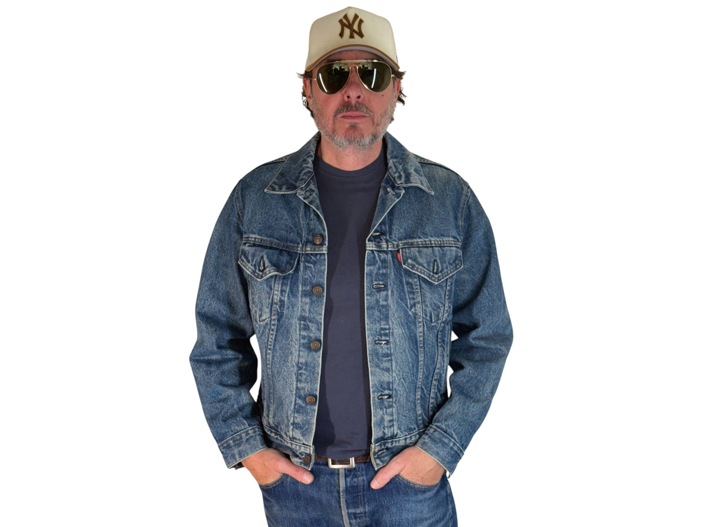 Size 42US / 52EU. Vintage 80s 70506 Levis 4 pockets jacket  Made in USA
