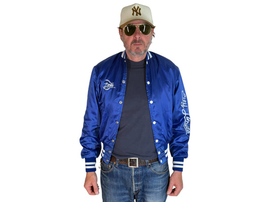 Size Med. Vintage 80s Satin Jacket Made In USA