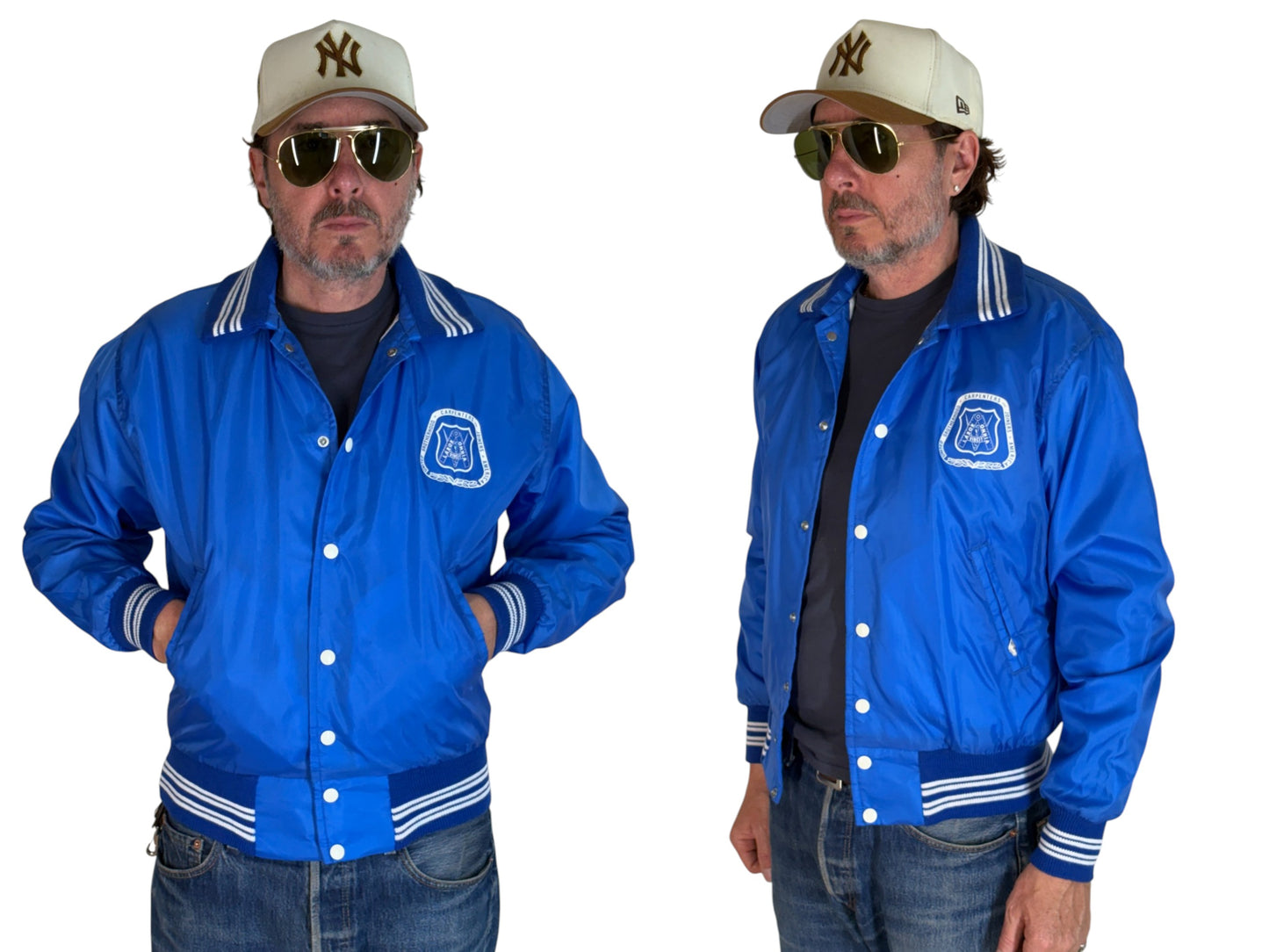 Size Small. Vintage Brotherhood of carpenters 70s Nylon Jacket Made In USA West Wind