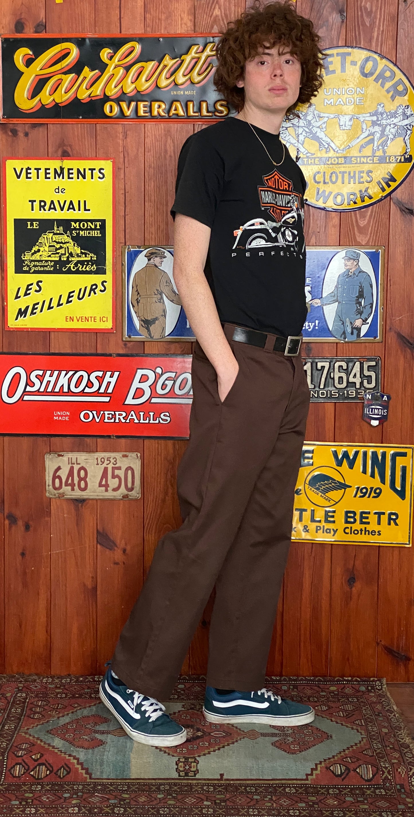 Brown Vintage Dickies Pants Model 874 Size 38X30: Classic Workwear Apparel