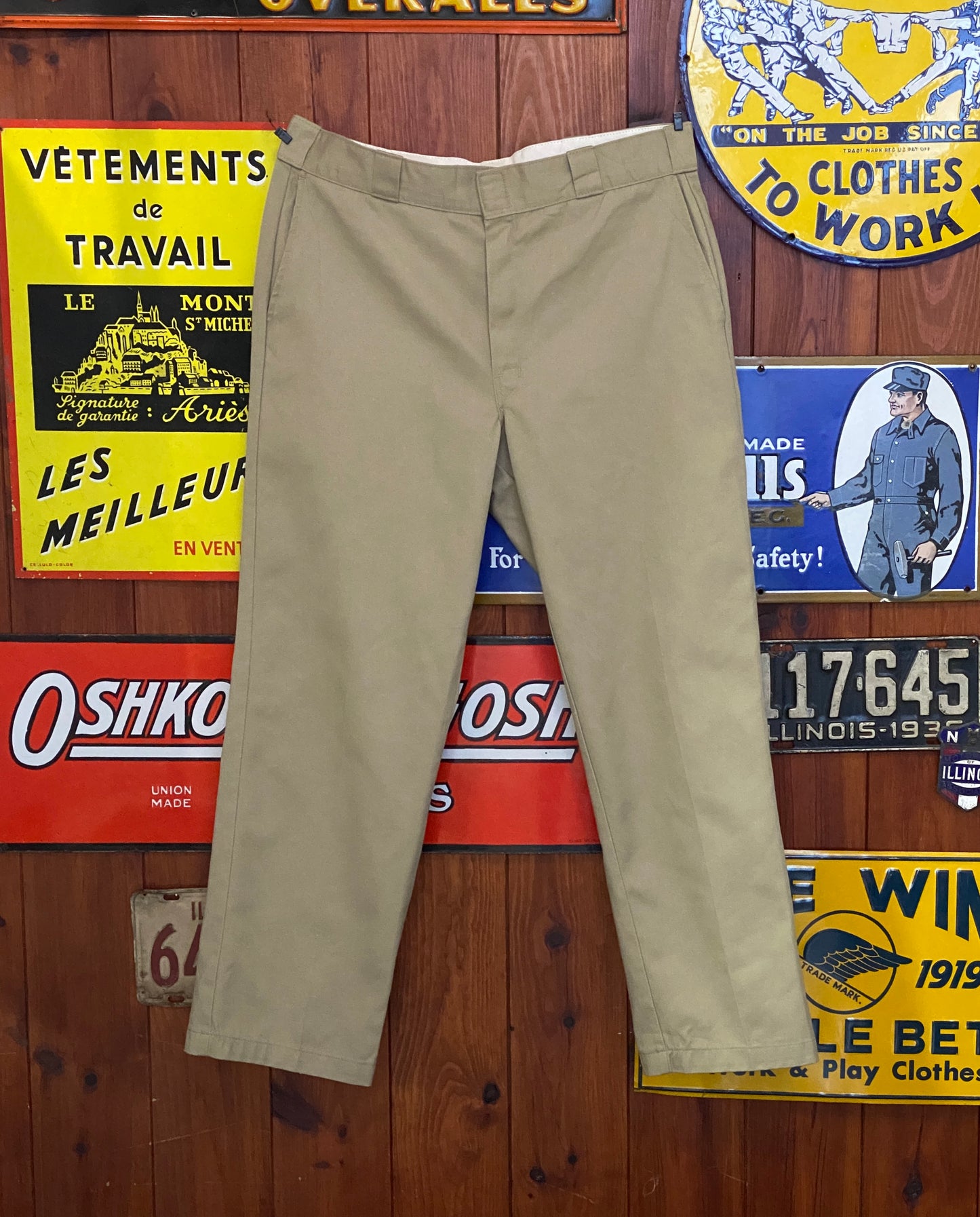 Vintage Beige Dickies Pants Model 874 Size 36x30