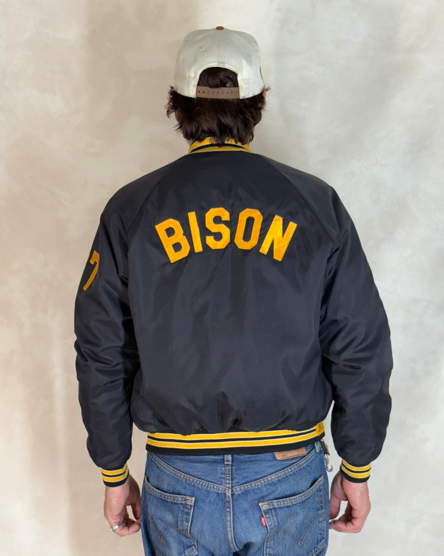 Size Small. Vintage Bison Nylon Jacket Made in USA