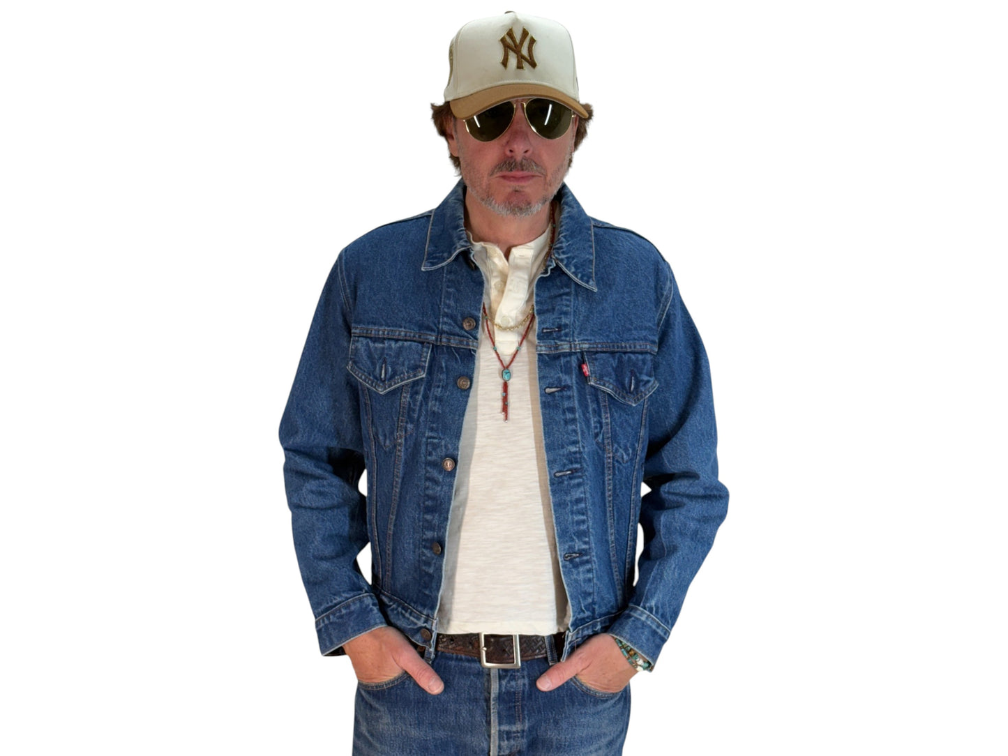 Size 42US / 52EU. Vintage 80s 70506 Levis 4 pockets jacket  Made in USA