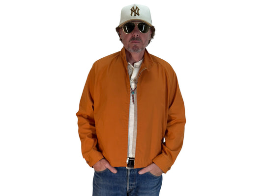 Size Large , 70s Vintage Lightweight Cotton-Blend Zip Jacket