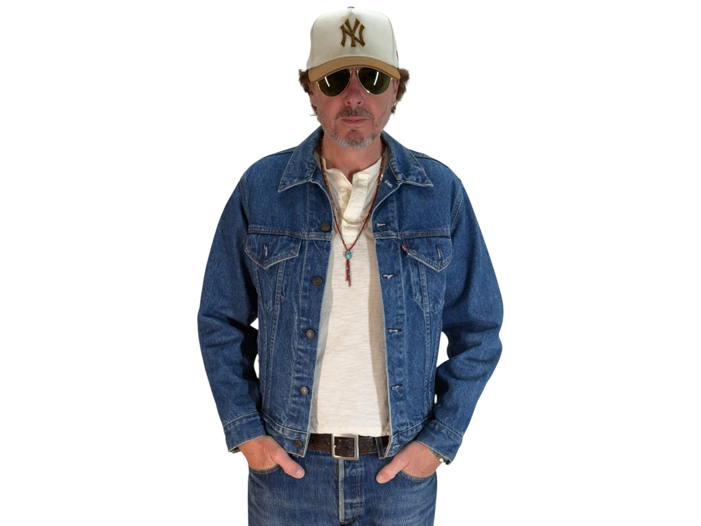 Size 42US / 52EU. Vintage 80s 70506 Levis 4 pockets jacket  Made in USA