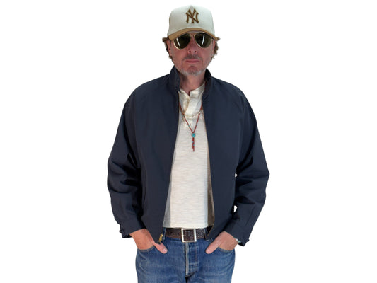 Size Med , Vintage Campus Lightweight Cotton-Blend Zip Jacket. Made in USA.  Talon zipper