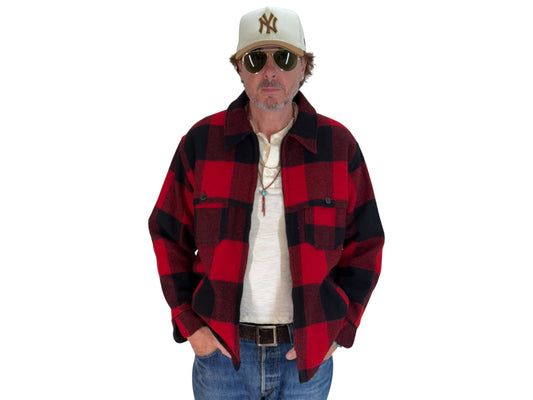 Size XL.  Woolrich  plaid wool jacket Made in USA