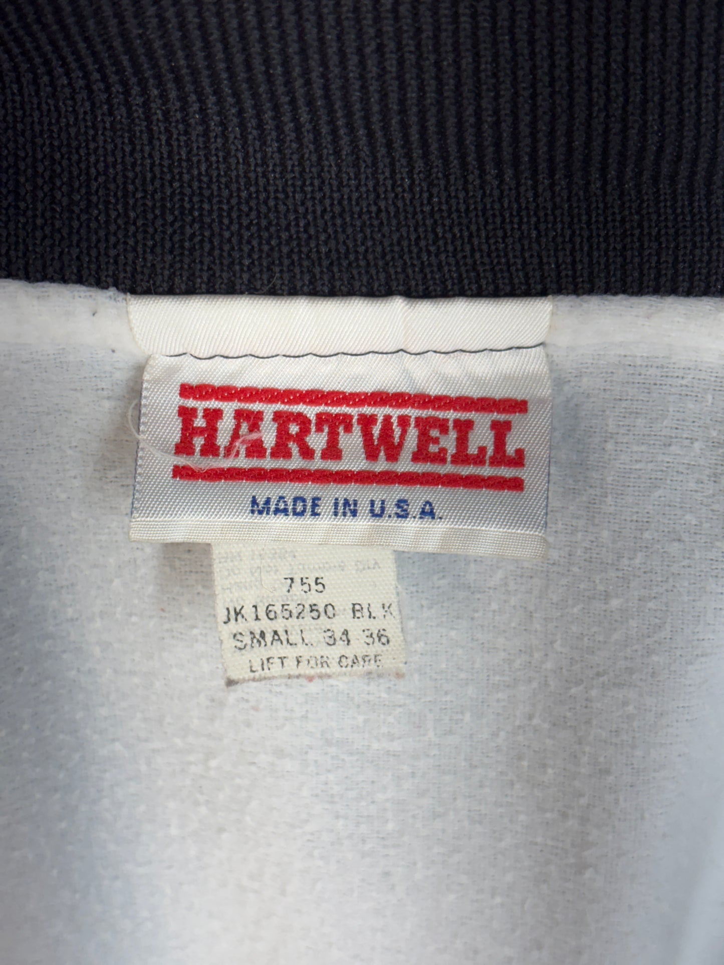 Size Small. Vintage black Satin Jacket Made In USA