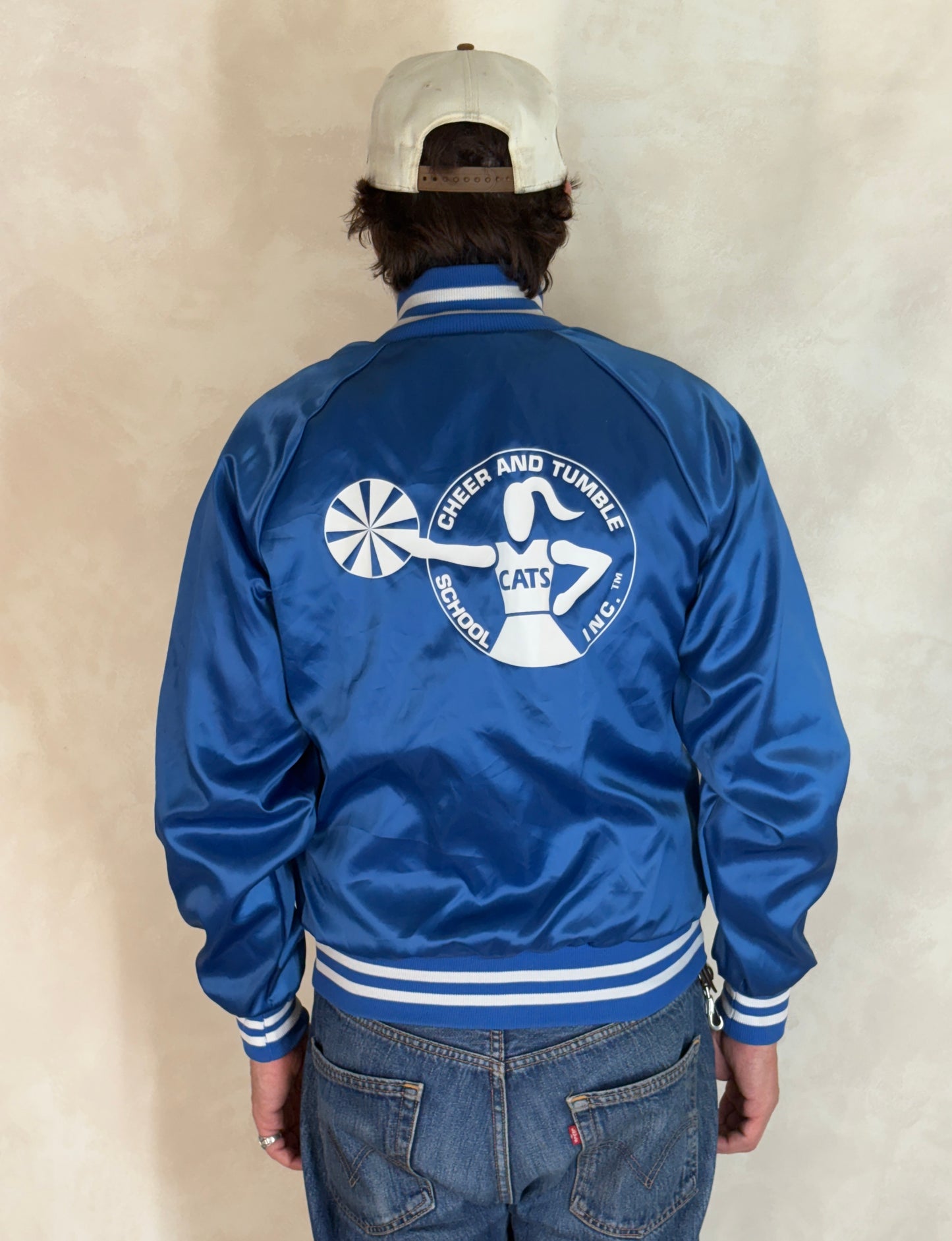 Size Small. Vintage 80s Satin Jacket Made In USA