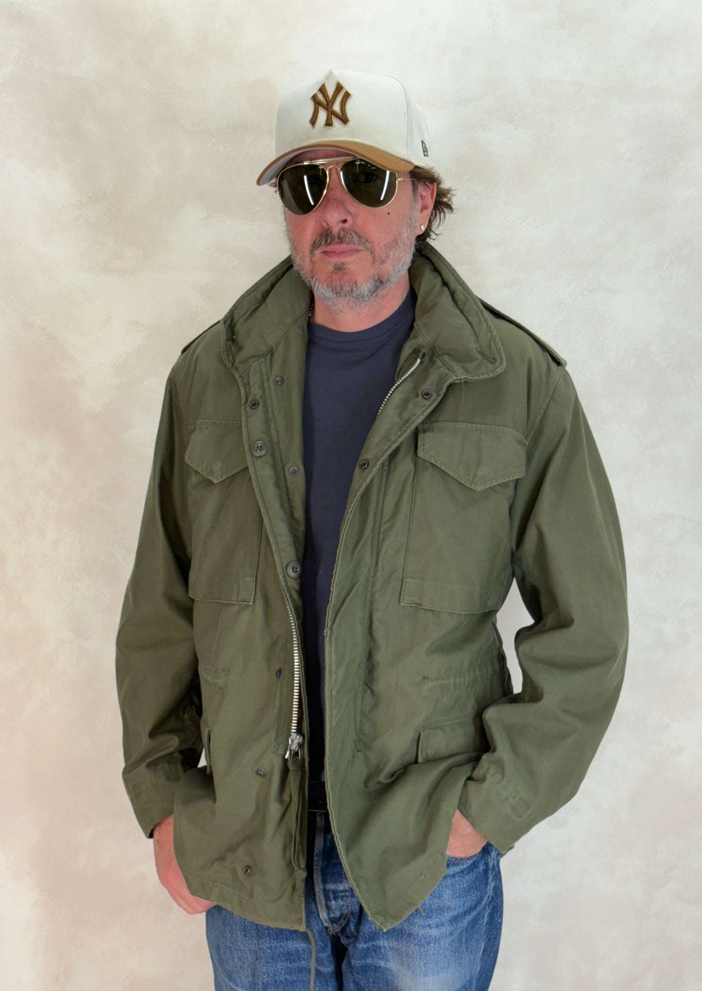 Small Reg. Authentic 1968 US Army M-65 field jacket made by John Ownbey.  Military