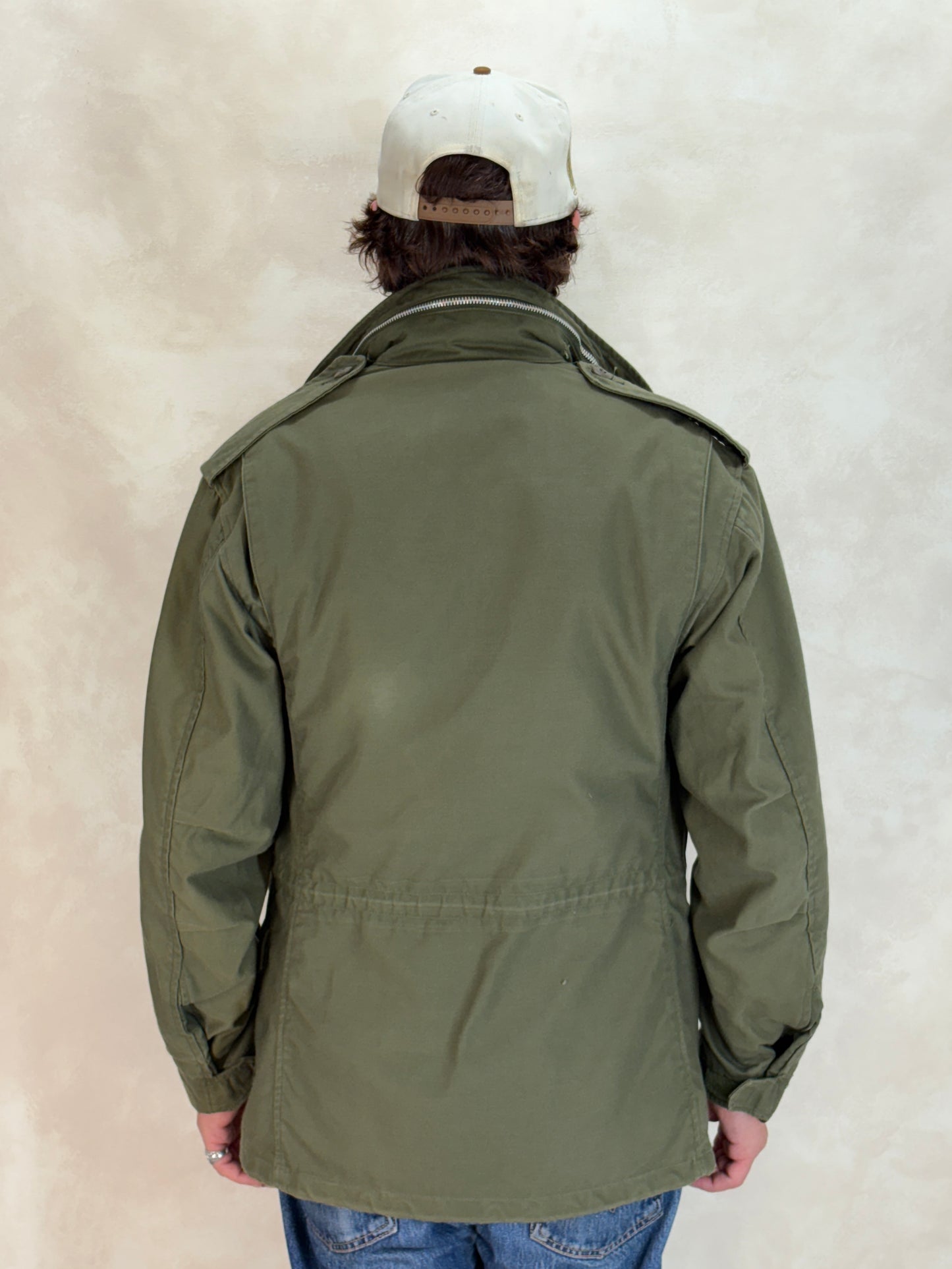 Small Reg. Authentic 1968 US Army M-65 field jacket made by John Ownbey.  Military
