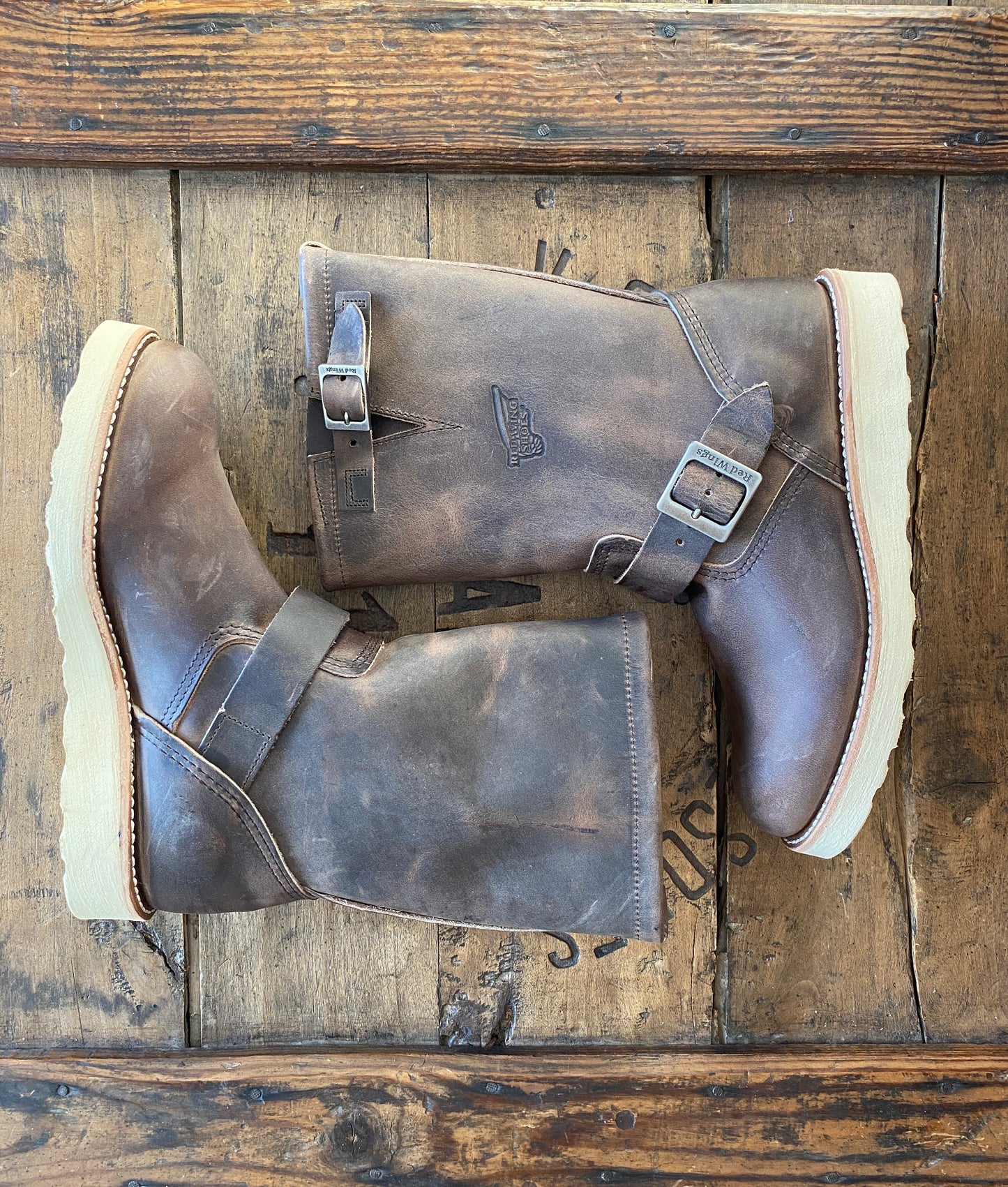 Size 6.5D (38.5 Euro) R W 2975 Heritage Engineer Boots Made In USA (Seconds)