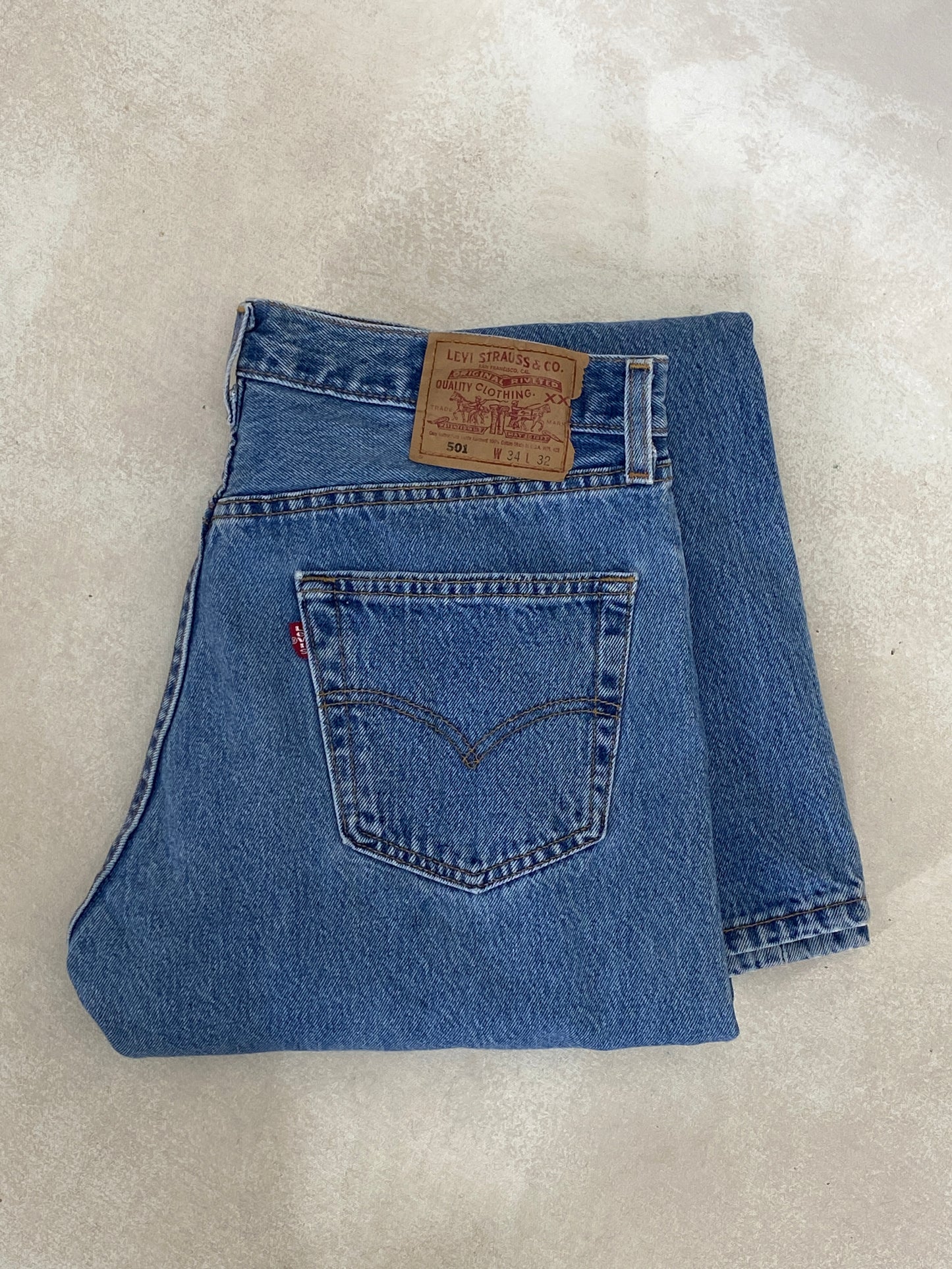 34X32 Levi's 501 Vintage Denim Jeans Made in USA