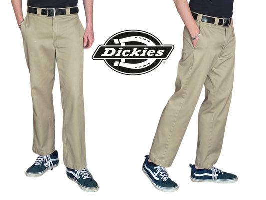 Classic Beige Vintage Dickies Pants Model 874 | Size 34X30 | Timeless Style