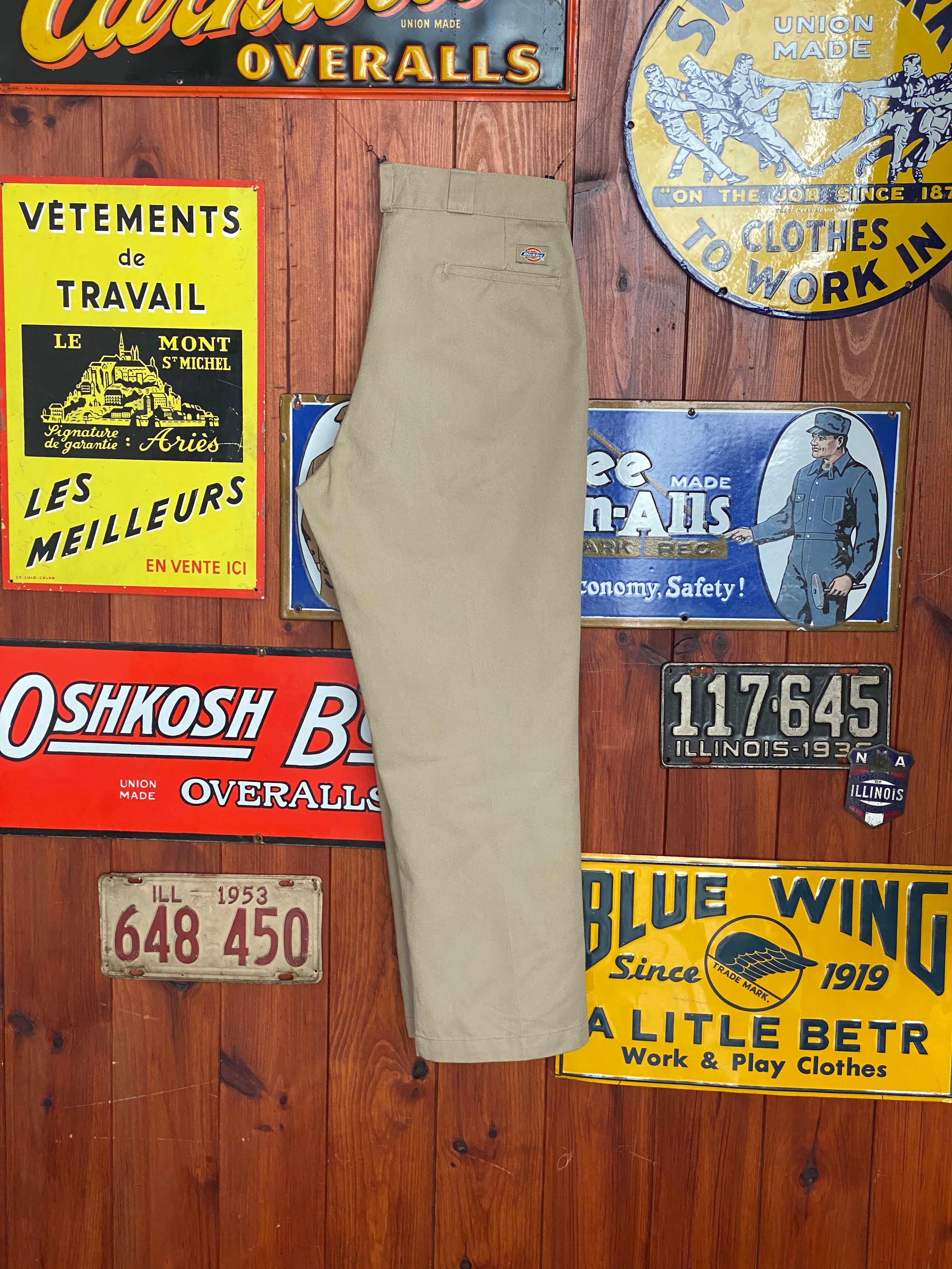 36X29 Classic Beige Vintage Dickies Pants Model 874 Timeless Style