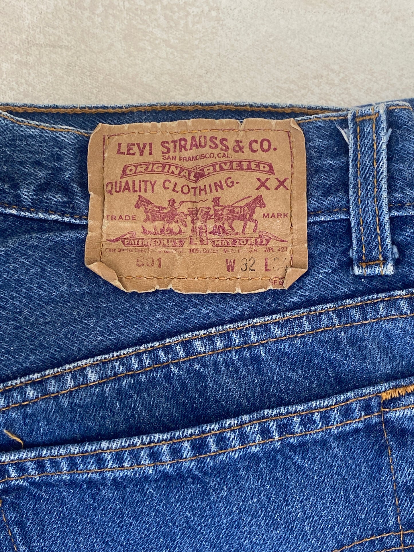 32X34 Levi's 501 Vintage Denim Jeans Made in USA