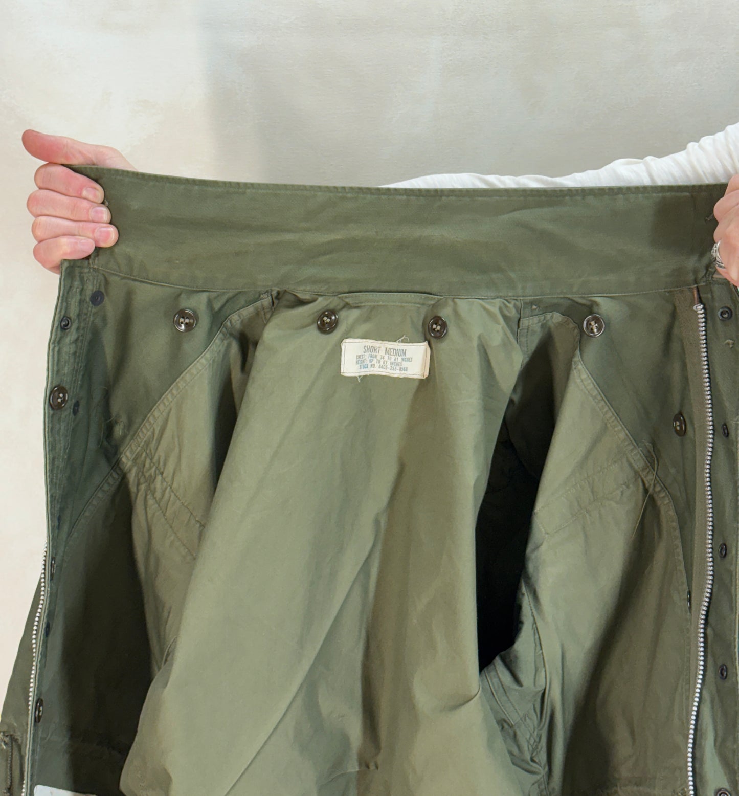 Med Short. Authentic 1950s US Army M-51 Field Jacket – OG-107 – Military Issue
