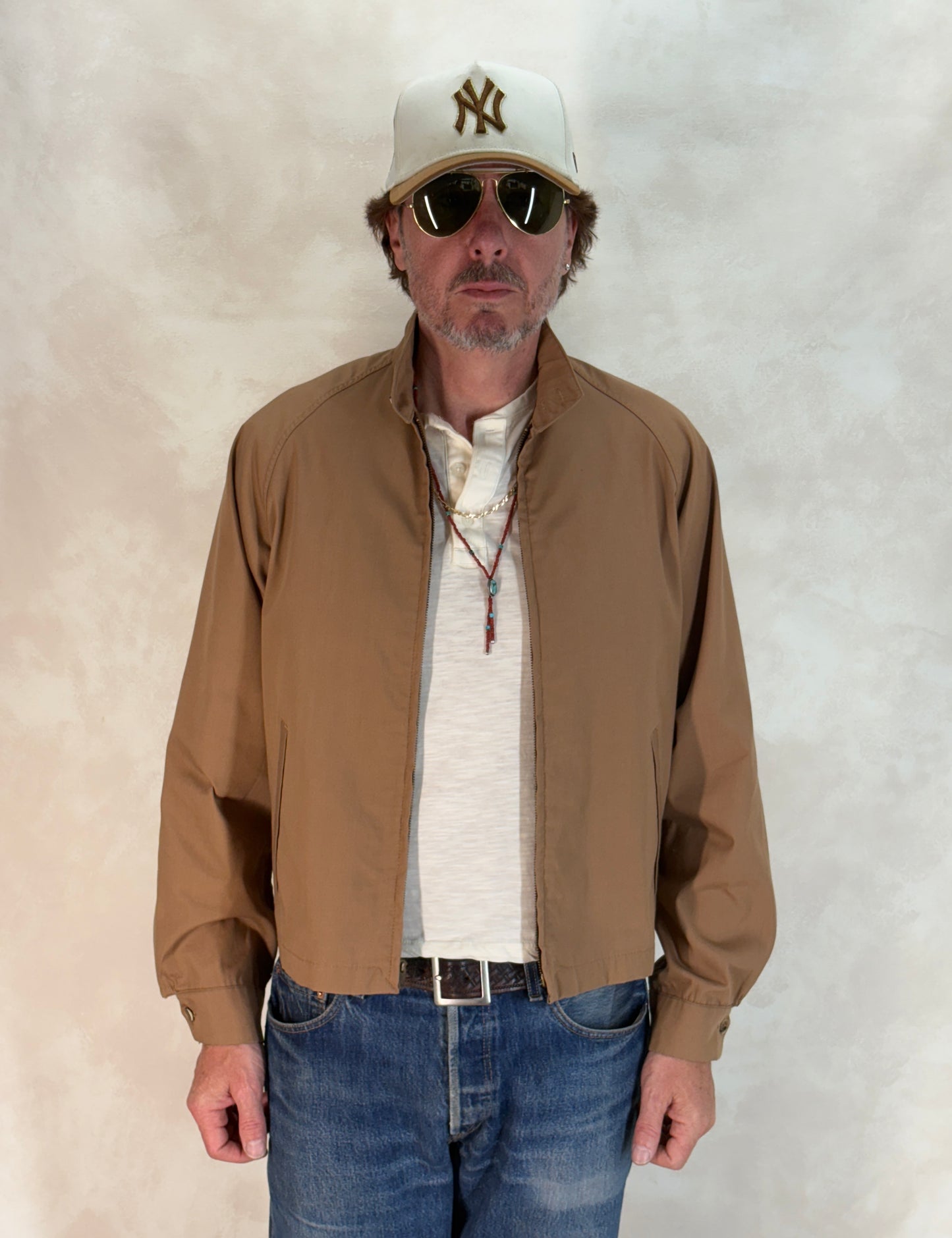 Size 42US / 52EU , 70s Light jacket made by English Squire  .
