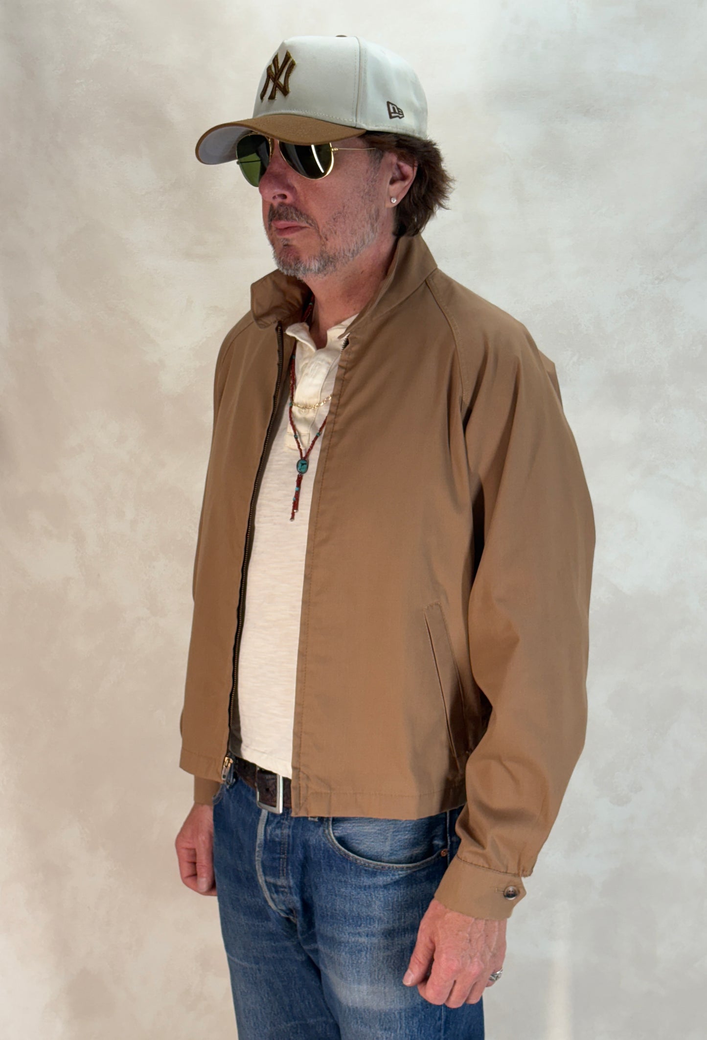 Size 42US / 52EU , 70s Light jacket made by English Squire  .