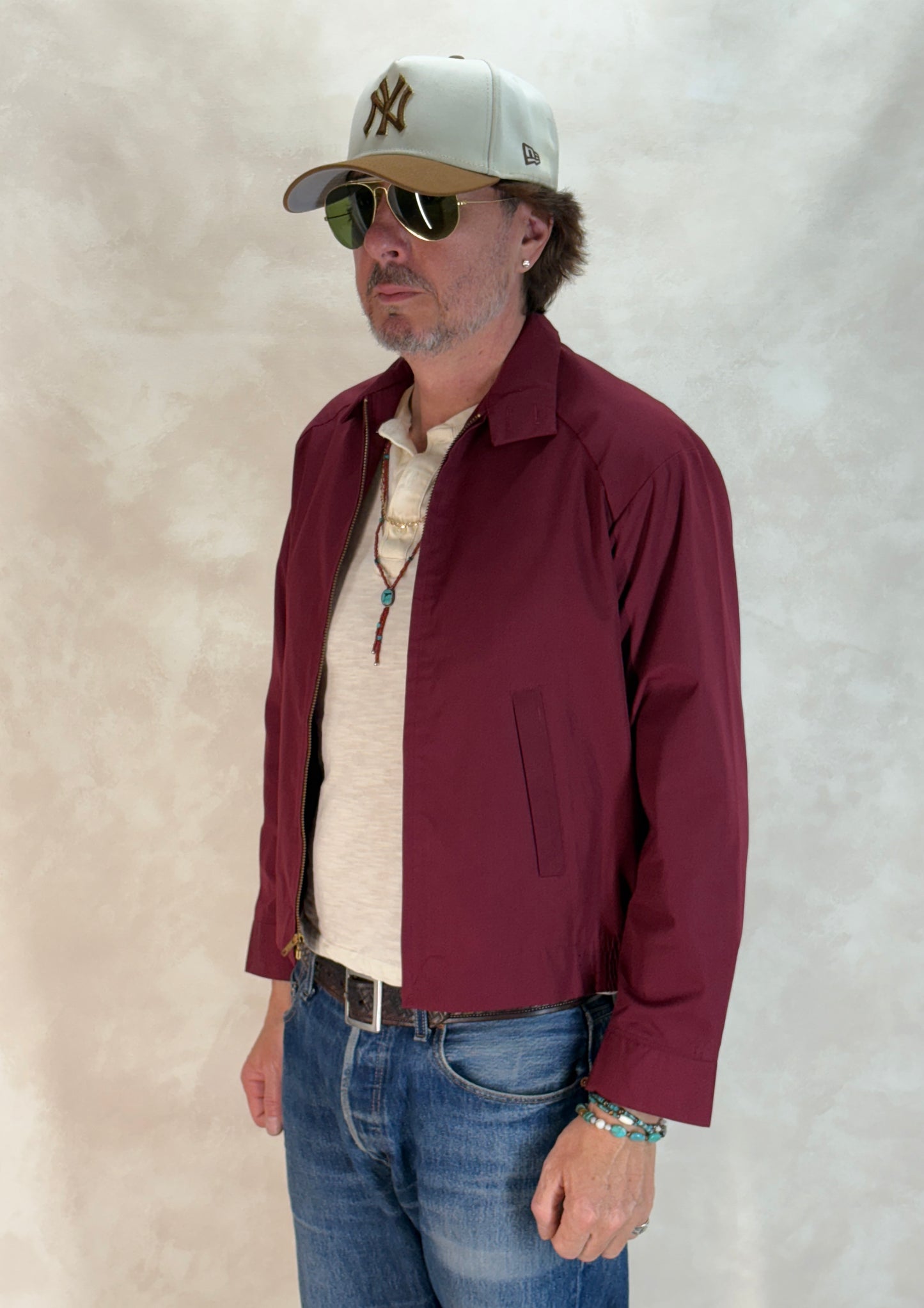 Size 36US / 46EU , 70sVintage Lightweight Cotton-Blend Zip Jacket. Talon zipper