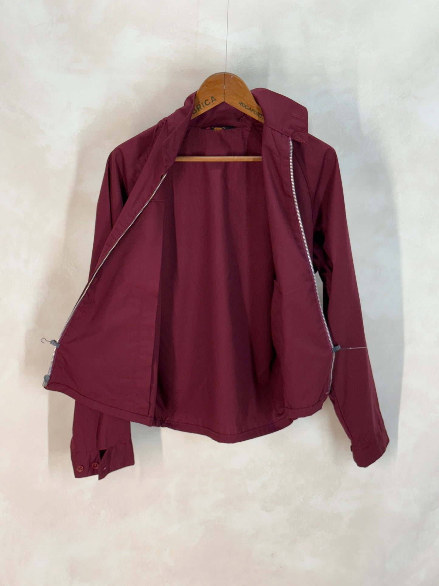 Size Med , Vintage 60s Lightweight Cotton-Blend Zip Jacket